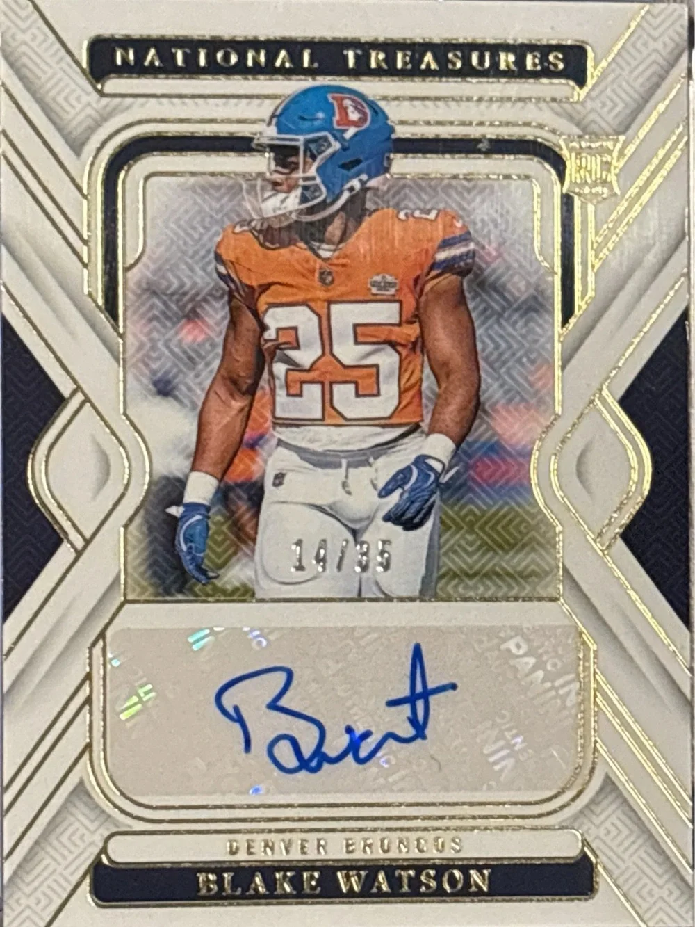 Panini National Treasures Blake Watson Autograph Rookie Card - LE 14/35